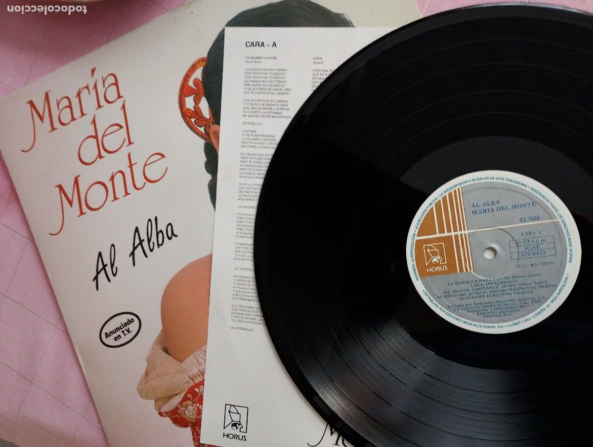 Discos de vinilo: Mar&iacute;a Del Monte &ndash; Al Alba 1991 - Foto 2
