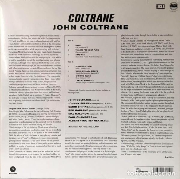 Discos de vinilo: John Coltrane &ndash; Coltrane lp - Foto 2