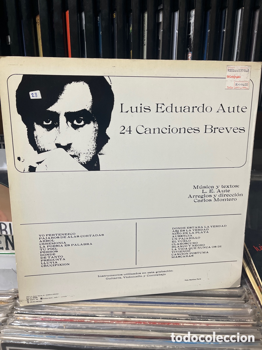 Discos de vinilo: luis eduardo aute 24 canciones breves - Foto 2