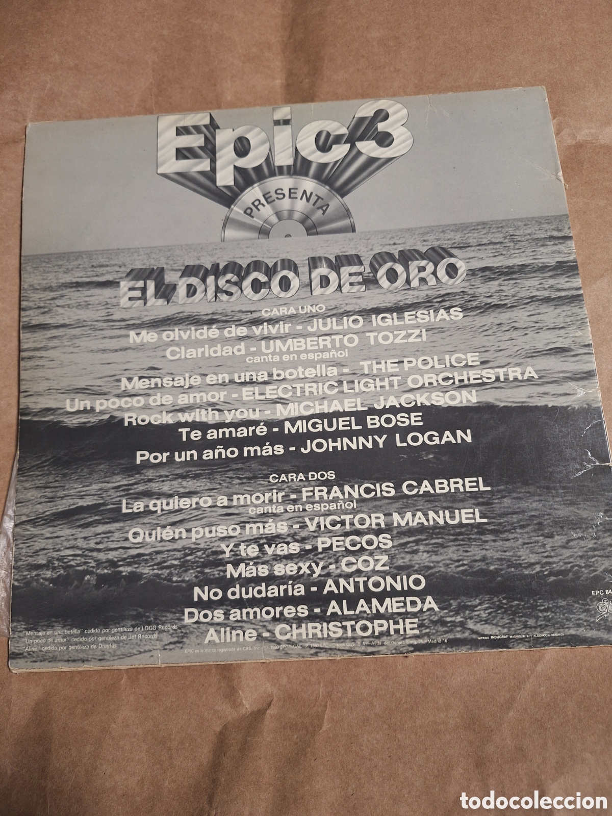 Discos de vinilo: VIN7177 epic 3 presenta el disco de oro VINILO SEGUNDAMANO - Foto 2
