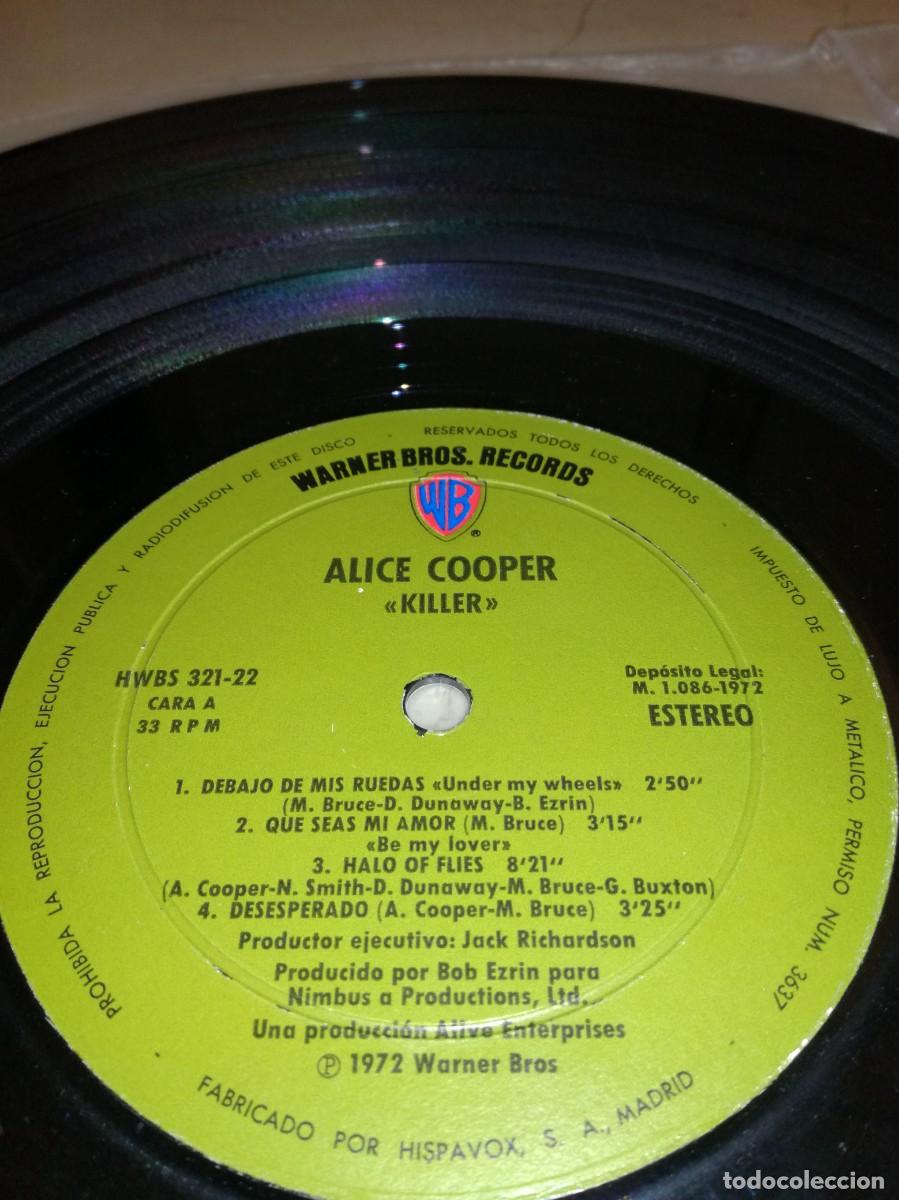 Discos de vinilo: ALICE COOPER-KILLER-ORIGINAL ESPA&Ntilde;OL 1972 - Foto 3
