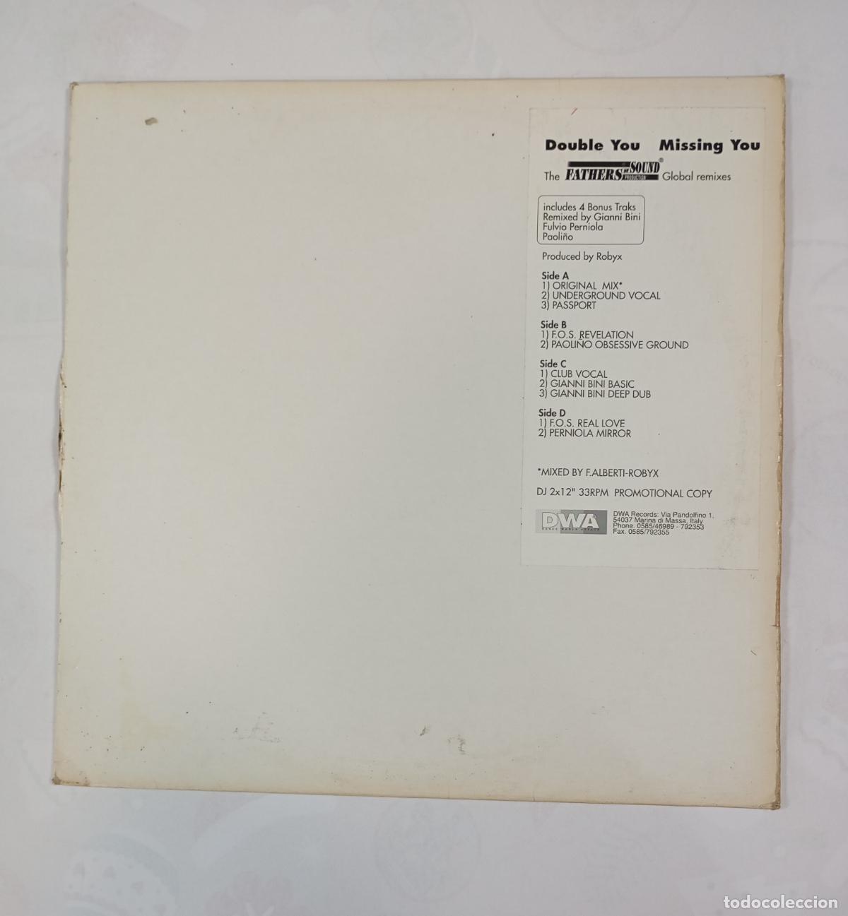 Discos de vinilo: DOUBLE YOU. MISSING YOU. MAXI-SINGLE. TDKDA85 - Foto 1