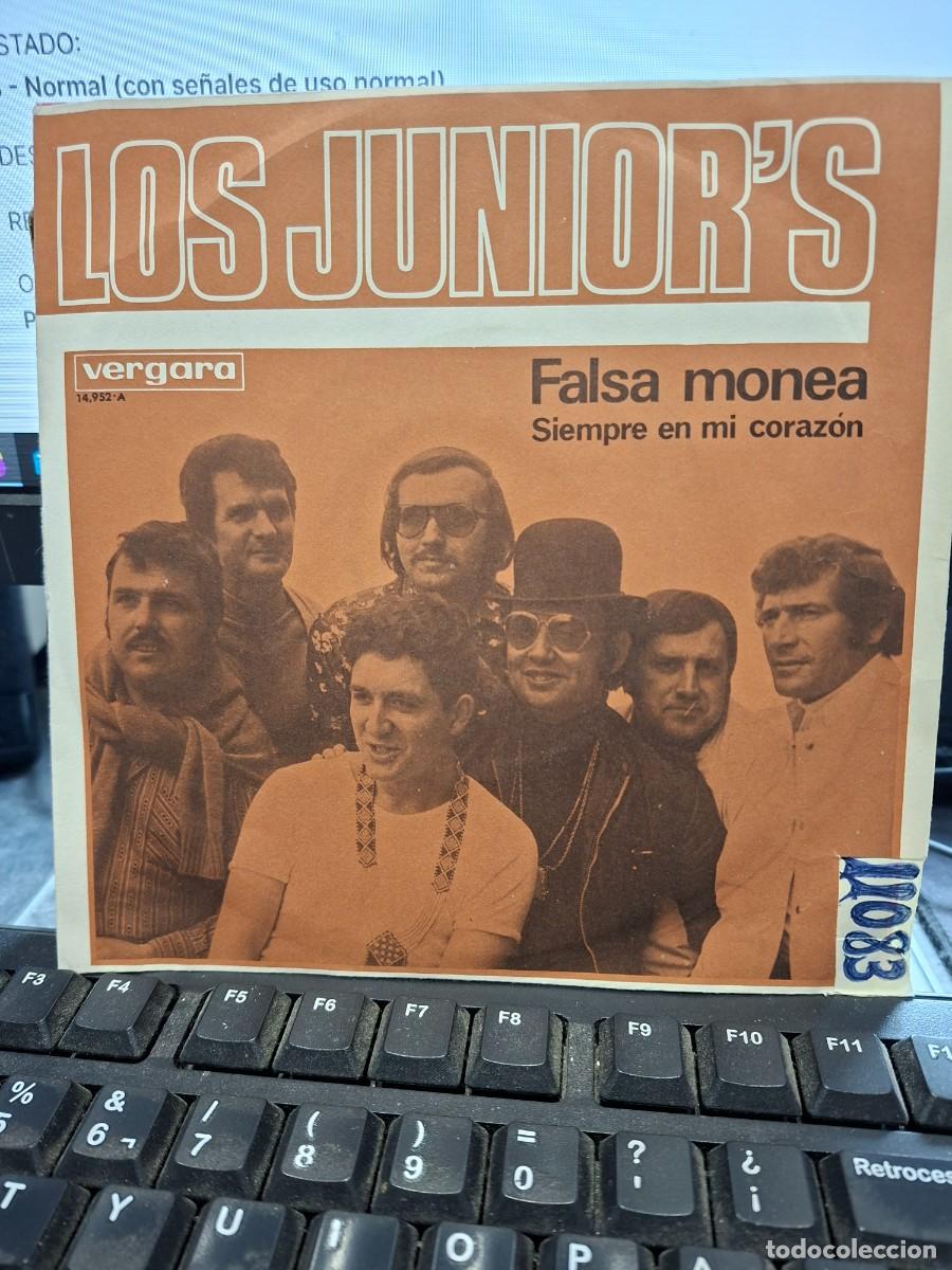 Discos de vinilo: LOS JUNIORS - FALSA MONEA - SINGLE DE VINILO - C-54 - Foto 1