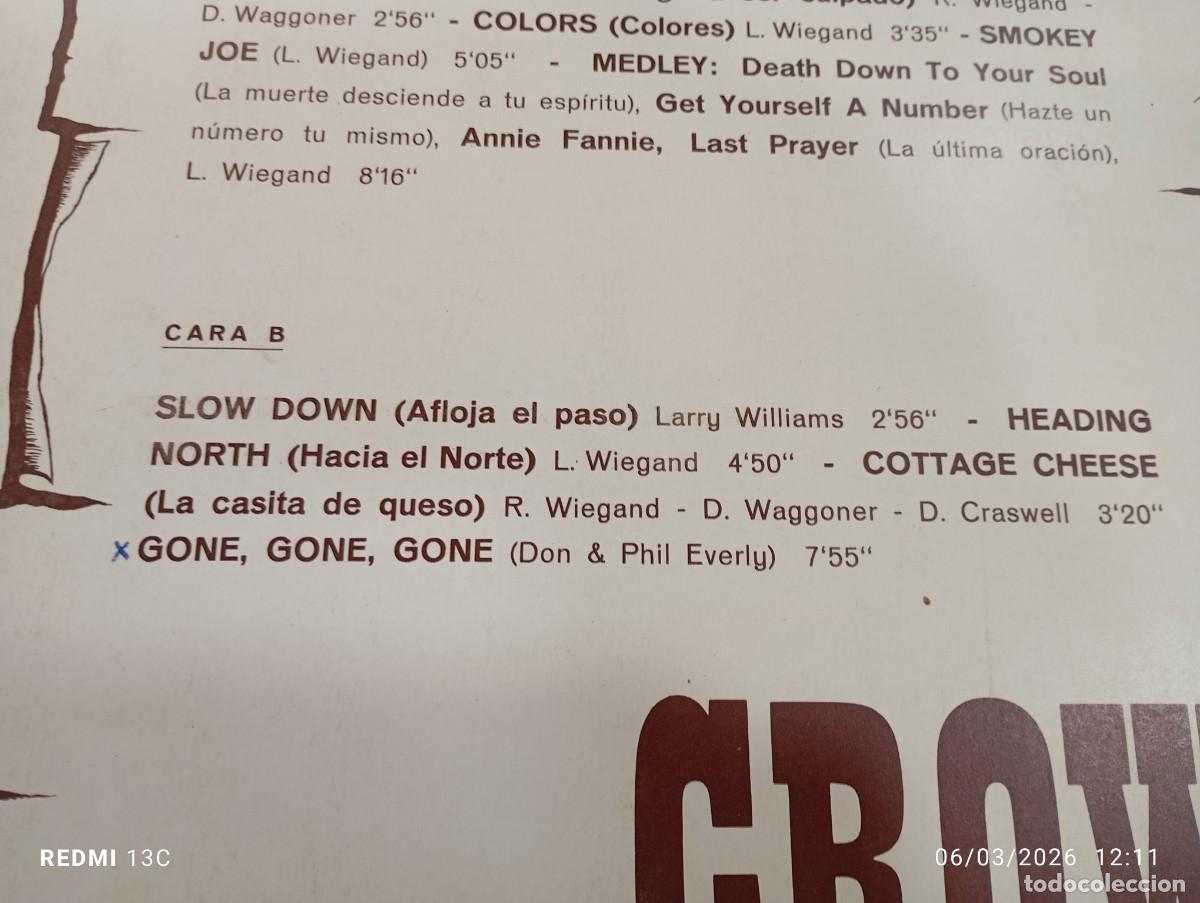 Discos de vinilo: Crow &lrm;&ndash; Slow Down - Edicion Espa&ntilde;ola 1971 Exit Recods - Foto 8