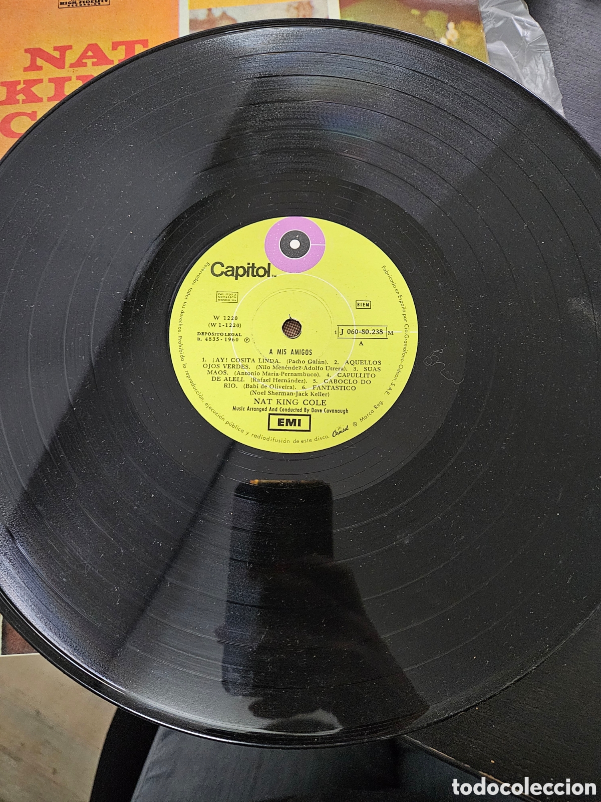 Discos de vinilo: Disco de vinilo Nat King Cole &ndash; A Mis Amigos LP - Foto 3