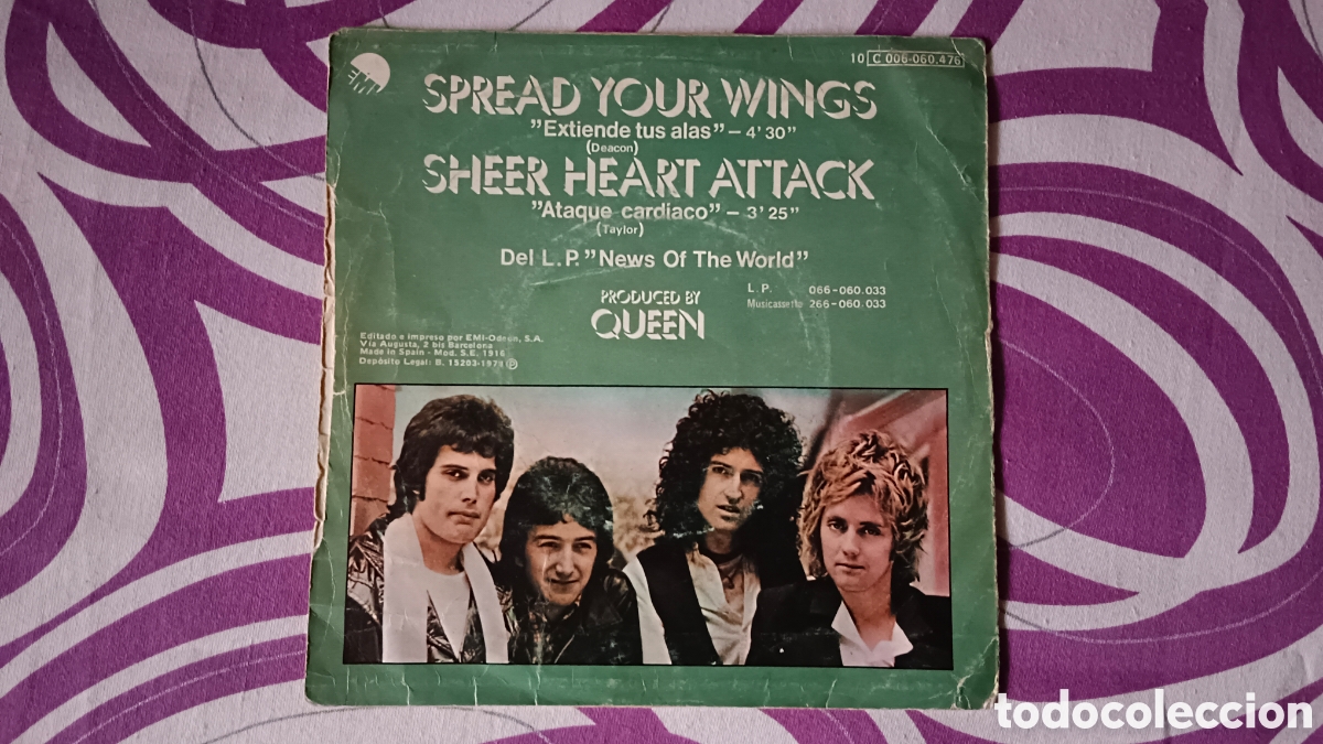 Discos de vinilo: Queen &ndash; Spread Your Wings 7&rdquo; ES - Foto 5