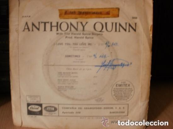 Discos de vinilo: ANTHONY QUINN - Love you sometimes -- SINGLE - Foto 2
