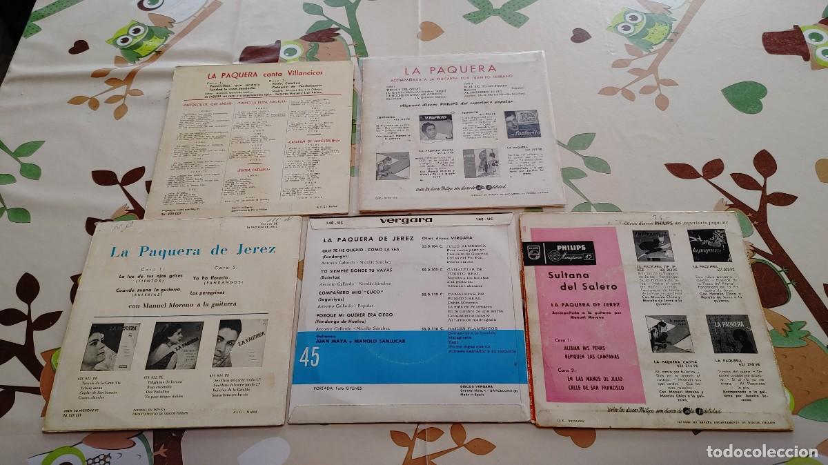 Discos de vinilo: LA PAQUERA-LOTE DE 5 EPS - Foto 2
