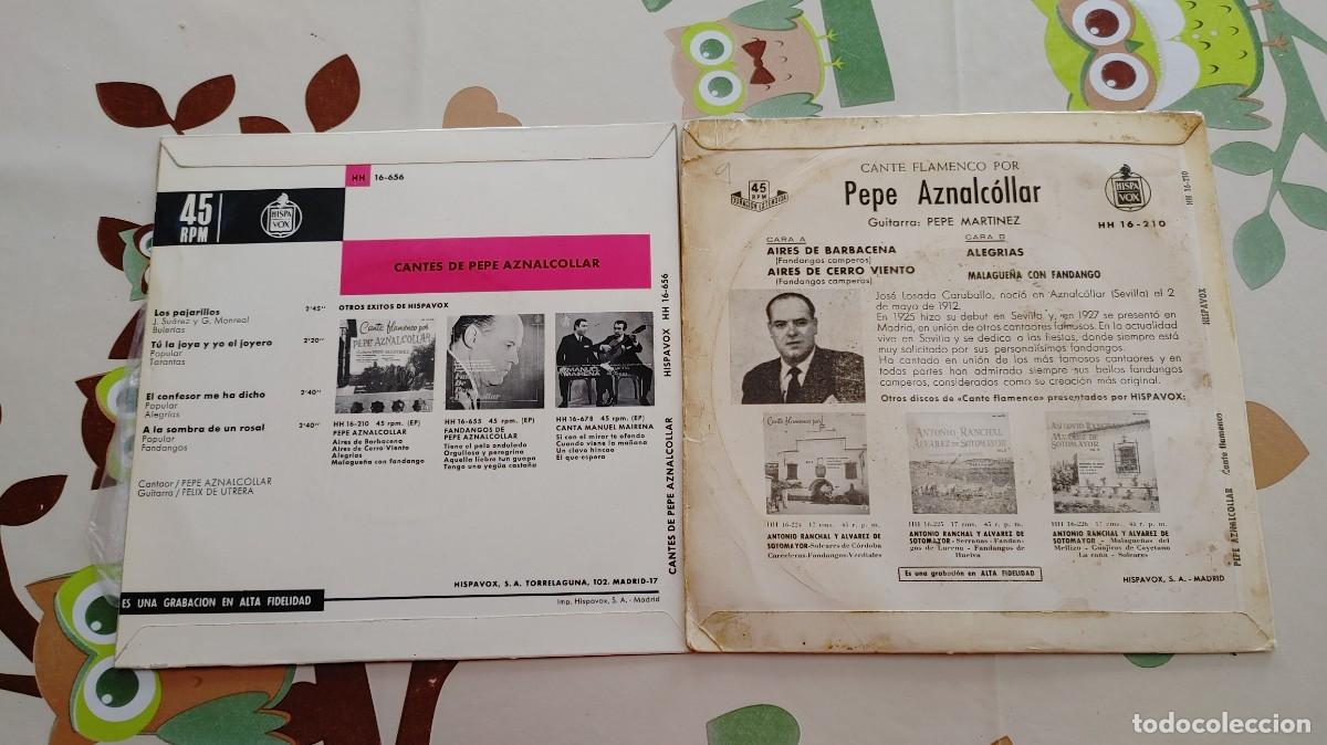 Discos de vinilo: PEPE AZNALCOLLAR-LOTE DE DOS EPS - Foto 2