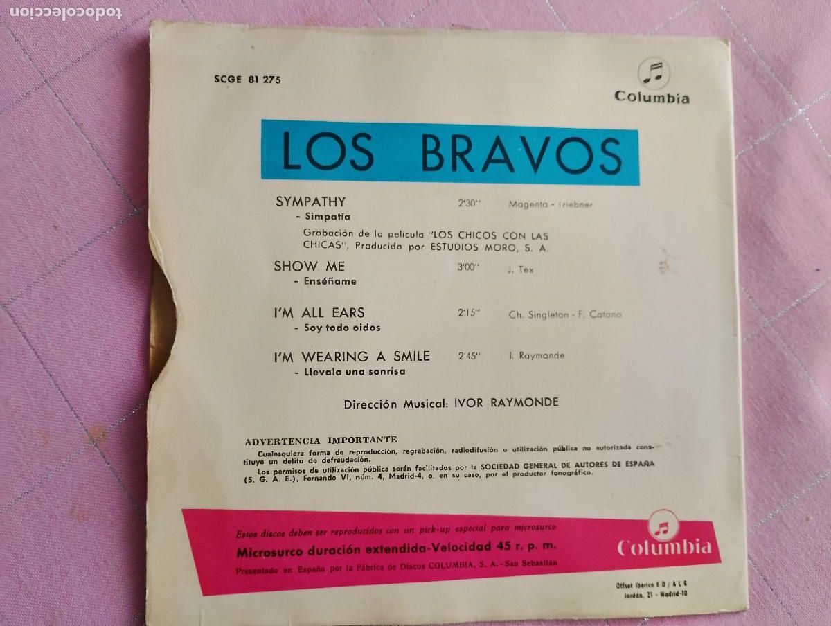 Discos de vinilo: Los Bravos &ndash; Sympathy 1967 - Foto 4