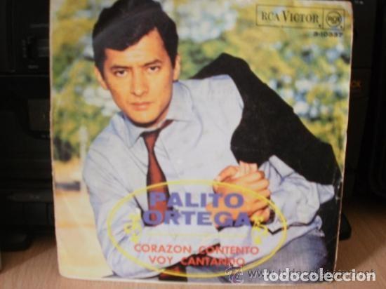 Discos de vinilo: PALITO ORTEGA -- Corazon contento -- Voy cantando -- SINGLE - Foto 1