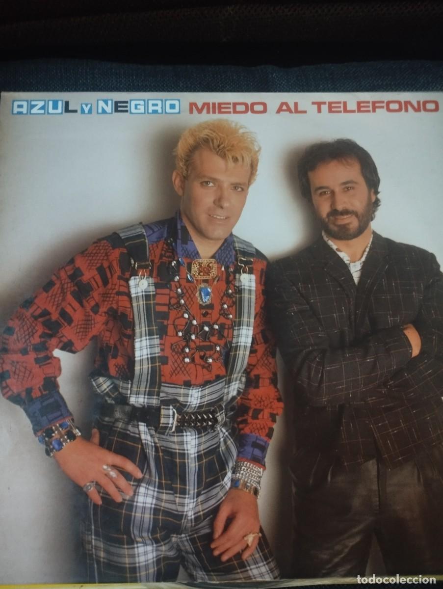 Discos de vinilo: Azul y negro &rdquo;miedo al telefono&rdquo; Maxi - Foto 1
