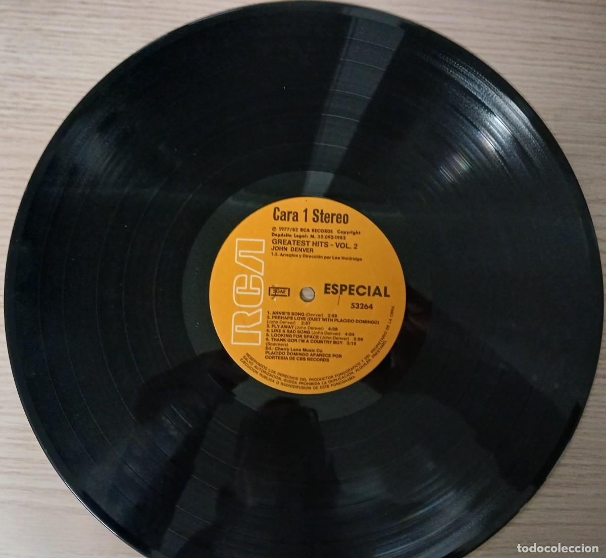 Discos de vinilo: DISCO VINILO LP JOHN DENVER (GREATS HITS VOLUME TWO) - Foto 4