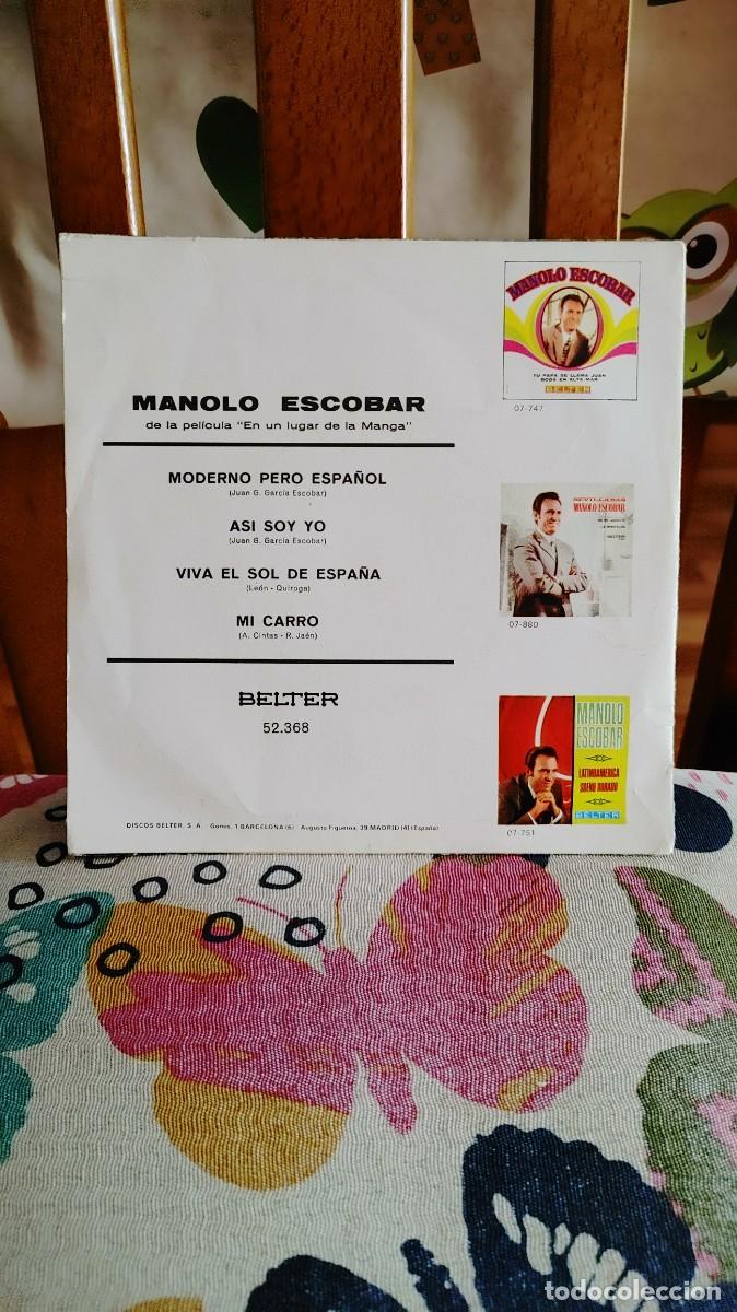 Discos de vinilo: MANOLO ESCOBAR-EP MI CARRO +3 - Foto 2