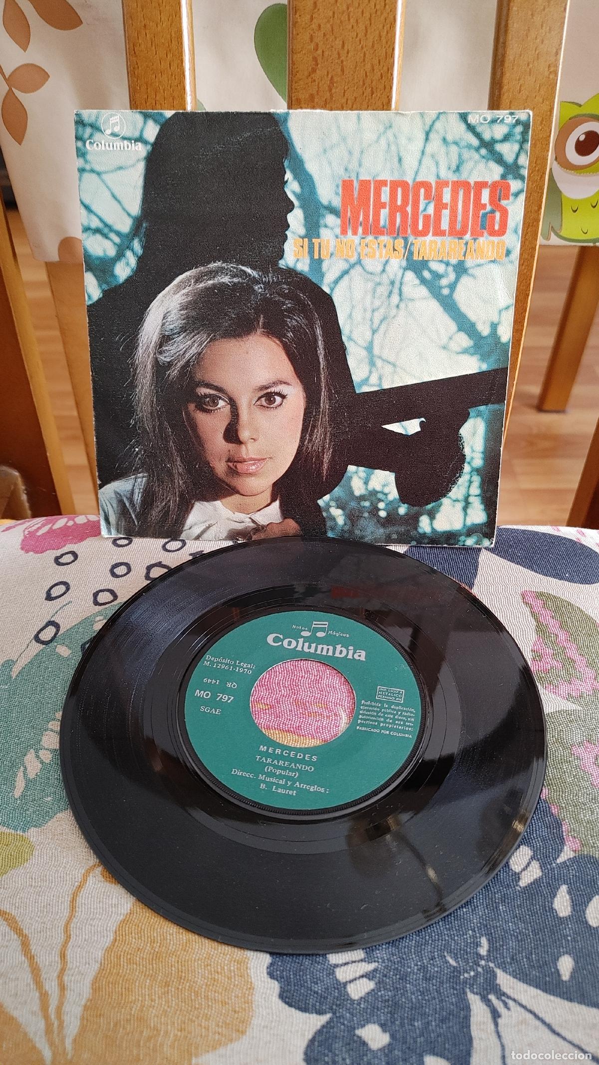 Discos de vinilo: MERCEDES-SINGLE SI TU NO ESTAS - Foto 1