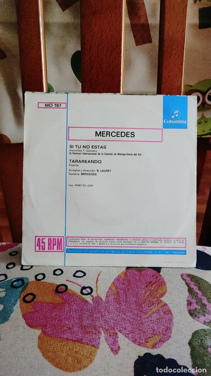 Discos de vinilo: MERCEDES-SINGLE SI TU NO ESTAS - Foto 2