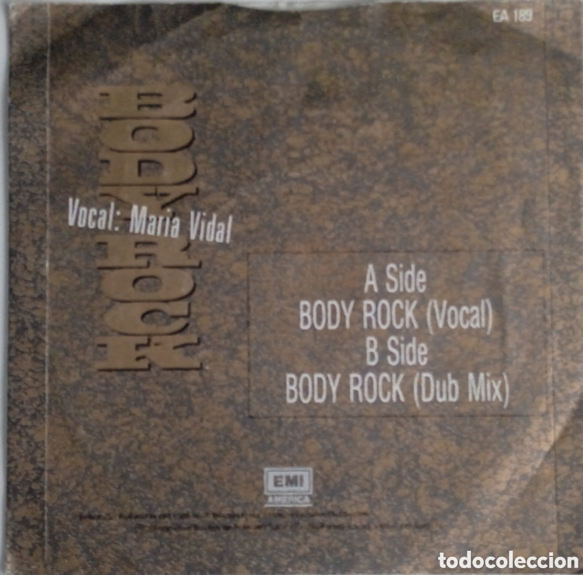 Discos de vinilo: MARIA VIDAL - Body rock (1984) disco de vinilo single - Foto 2