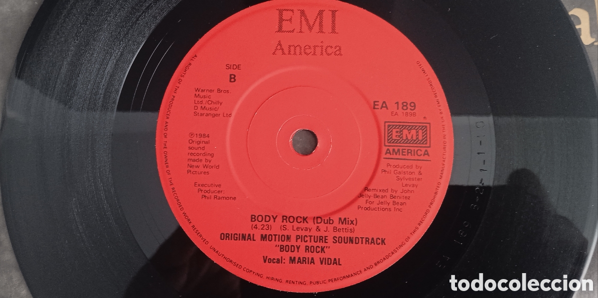 Discos de vinilo: MARIA VIDAL - Body rock (1984) disco de vinilo single - Foto 4