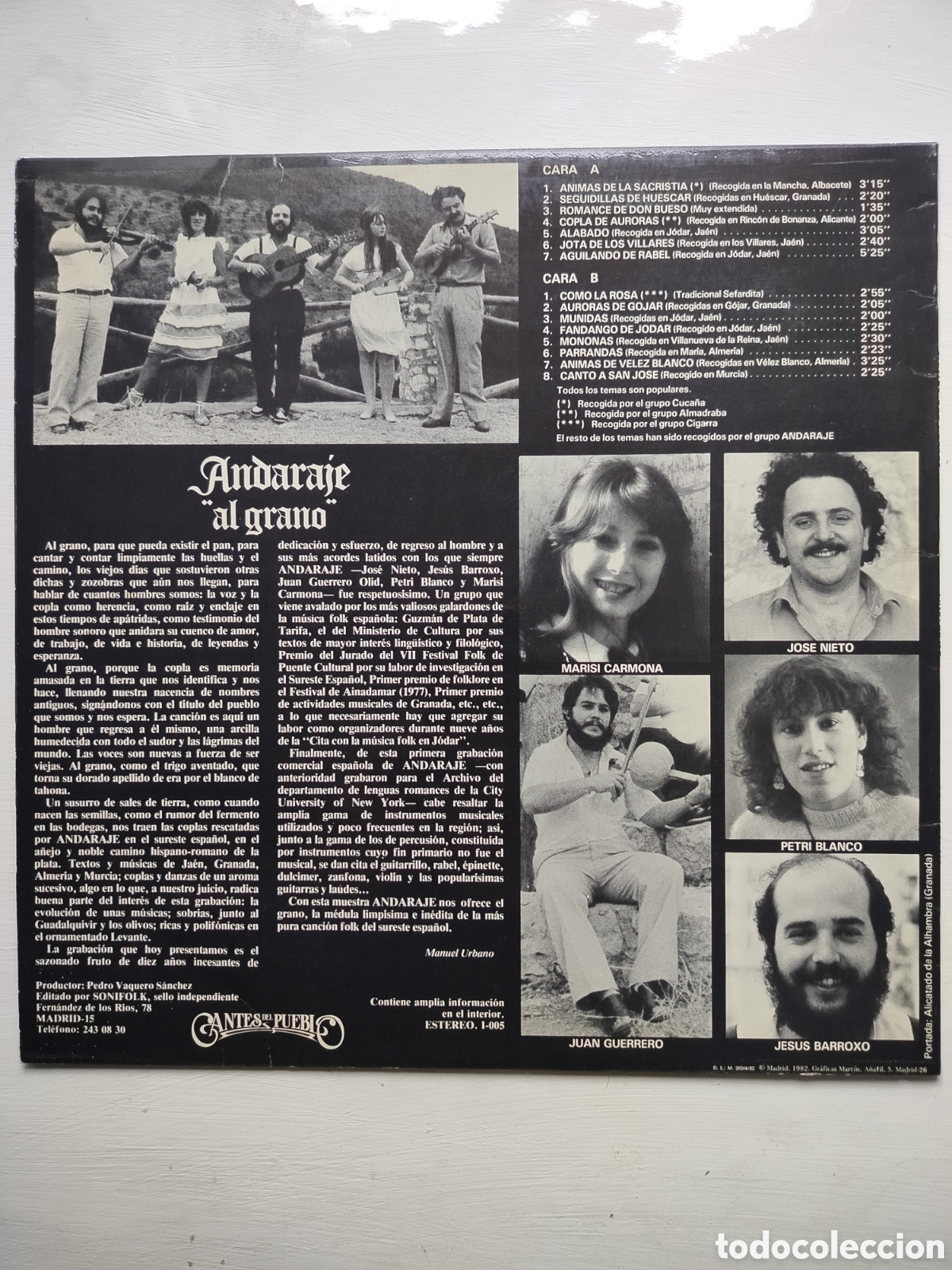 Discos de vinilo: Andaraje LP Al Grano. - Foto 2