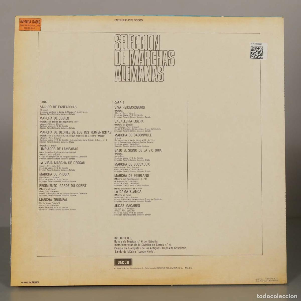 Discos de vinilo: LP. SELECCION DE MARCHAS ALEMANAS - Foto 2