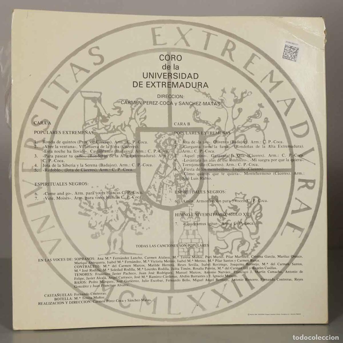 Discos de vinilo: LP. CANCIONES FOLKLORICAS EXTREME&Ntilde;AS - Foto 2
