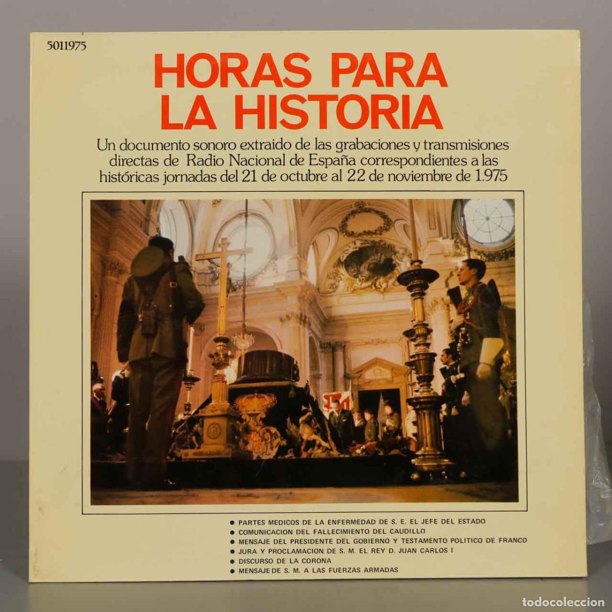 Discos de vinilo: LP. HORAS PARA LA HISTORIA - Foto 1