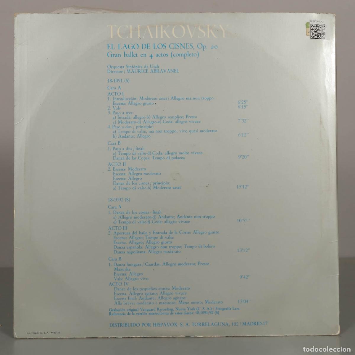Discos de vinilo: LP. Tchaikovsky El lago de los cisnes. Abravanel - Foto 2