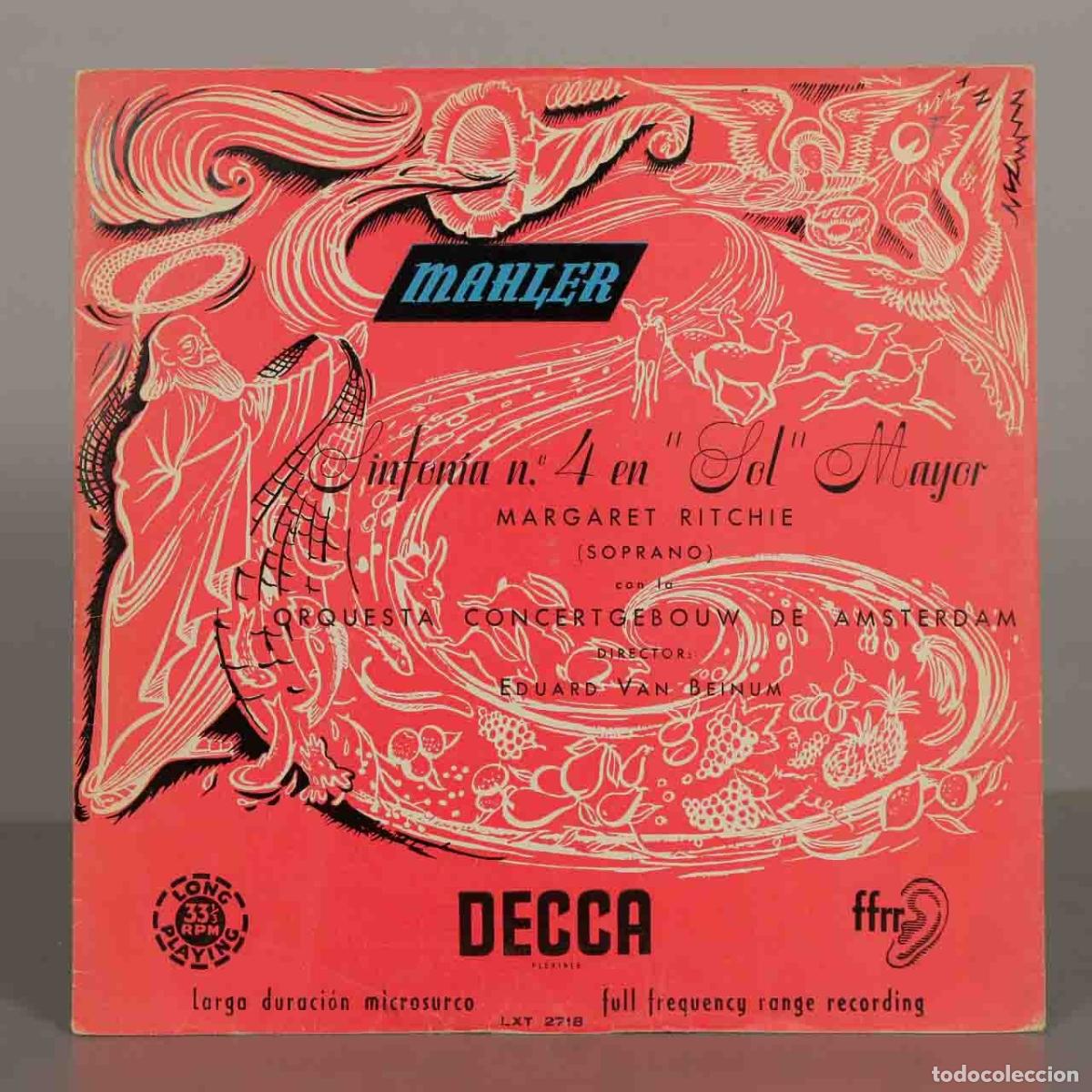 Discos de vinilo: LP. SINFONIA 4 MAHLER. RITCHIE. BEINUM - Foto 1