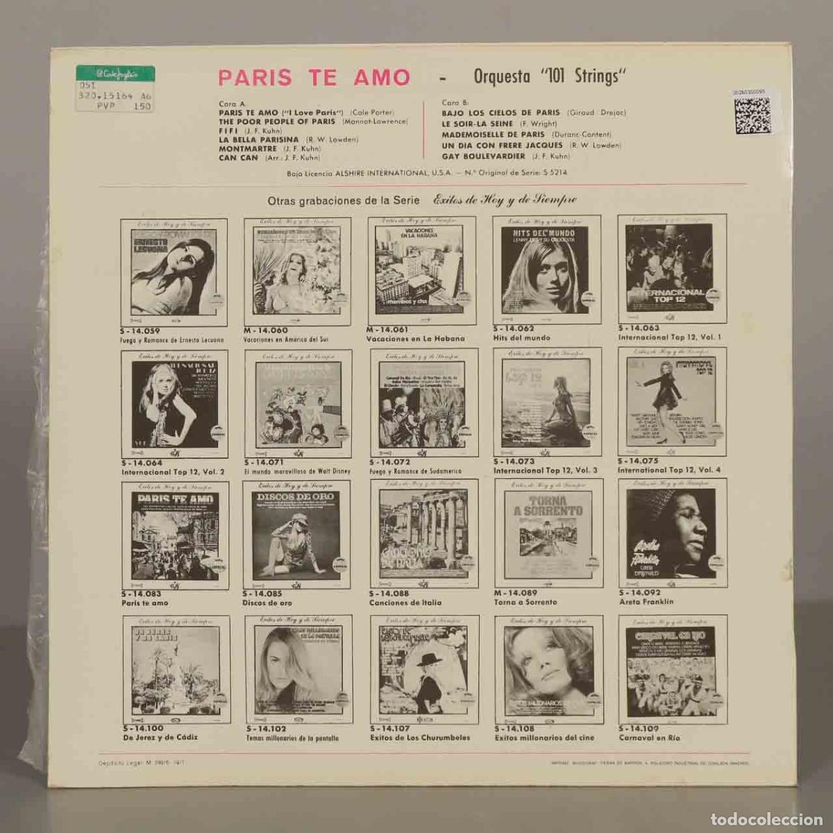Discos de vinilo: LP. PARIS TE AMO. YUPY - Foto 2