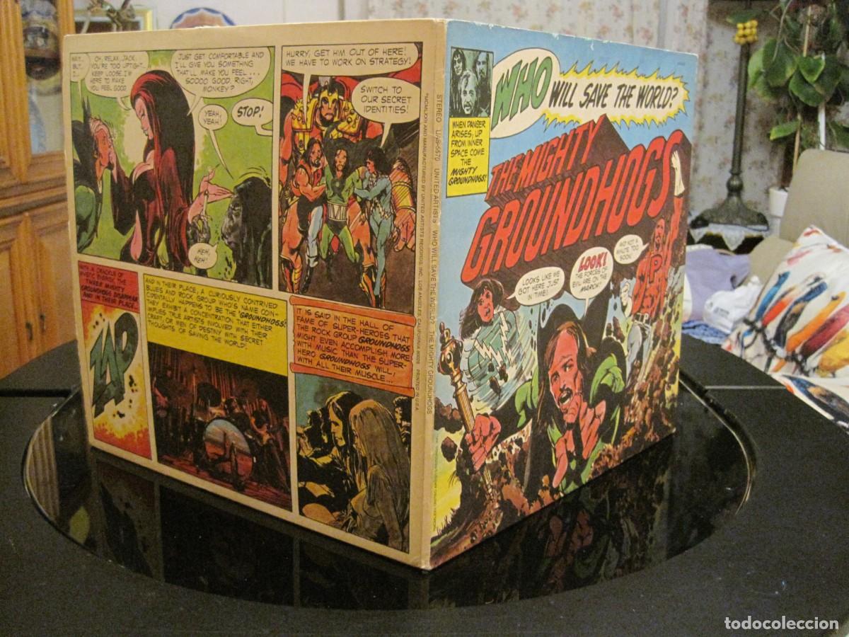 Disques de vinyle: THE MIGHTY GROUNDHOGS - WHO WILL SAVE THE WORLD? ED. ORIGINAL 1972 UNITED ARTISTS USA TONY McPHEE.