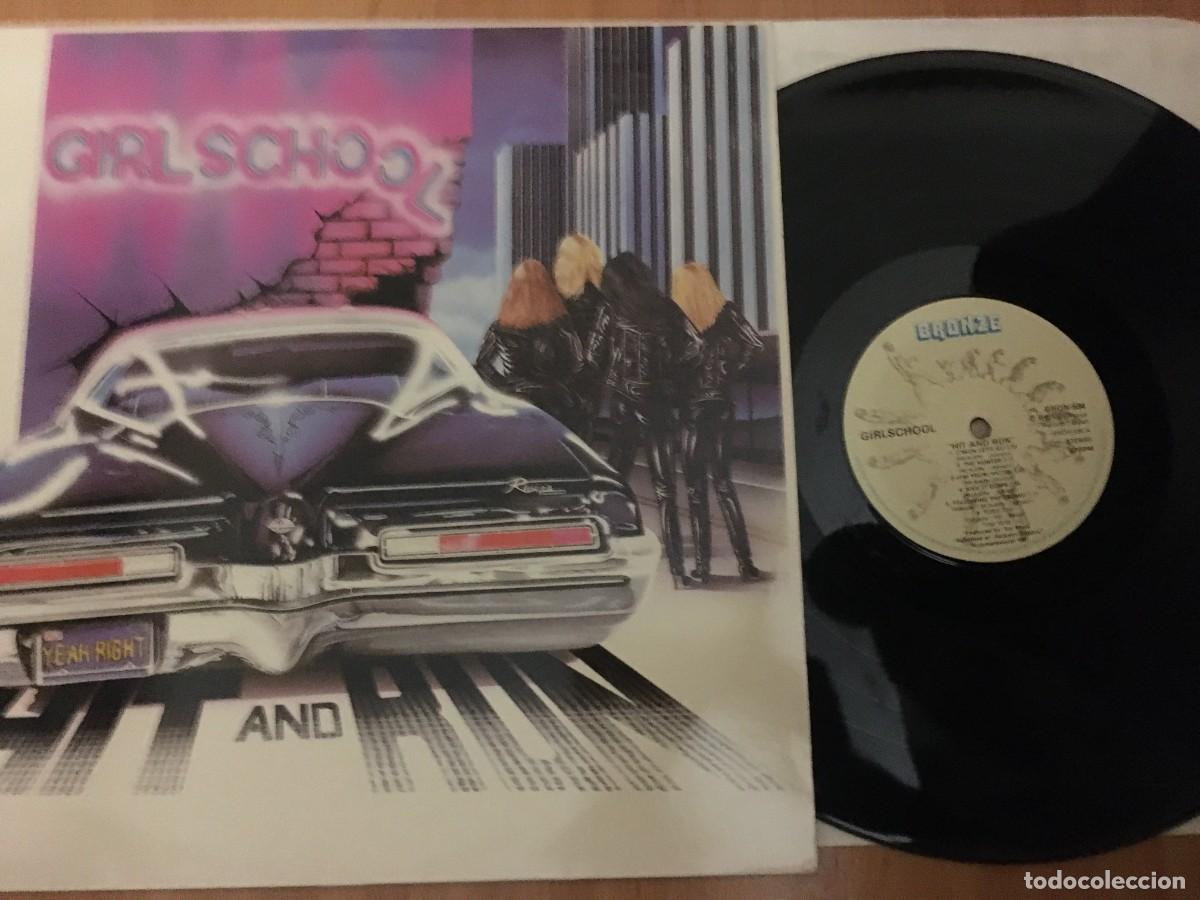 Discos de vinilo: GIRLSCHOOL &rdquo;Hit and Run&rdquo; - Foto 1