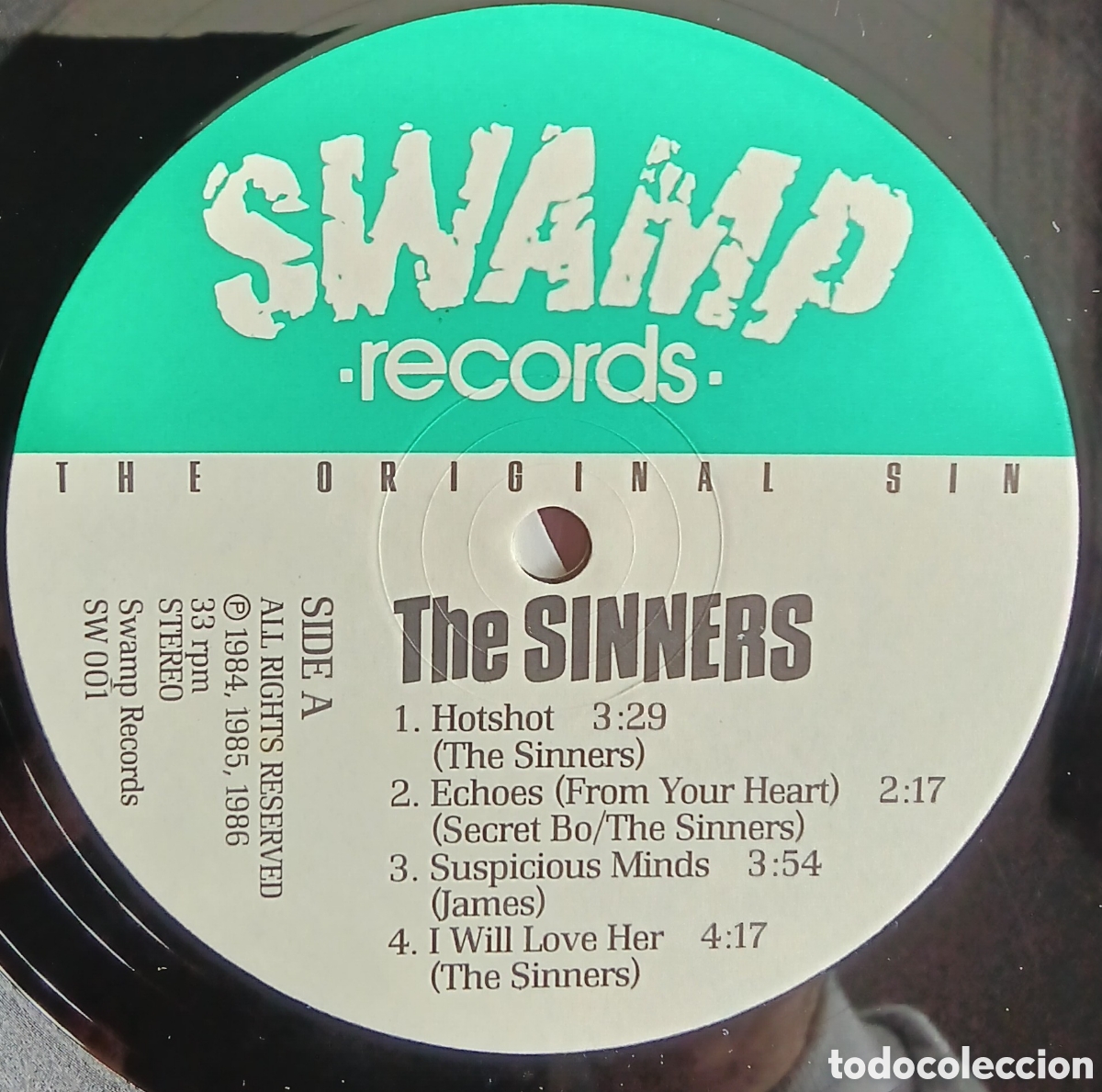 Discos de vinilo: THE SINNERS - THE ORIGINAL SIN (1986 Francia) (IMPECABLE) - Foto 2