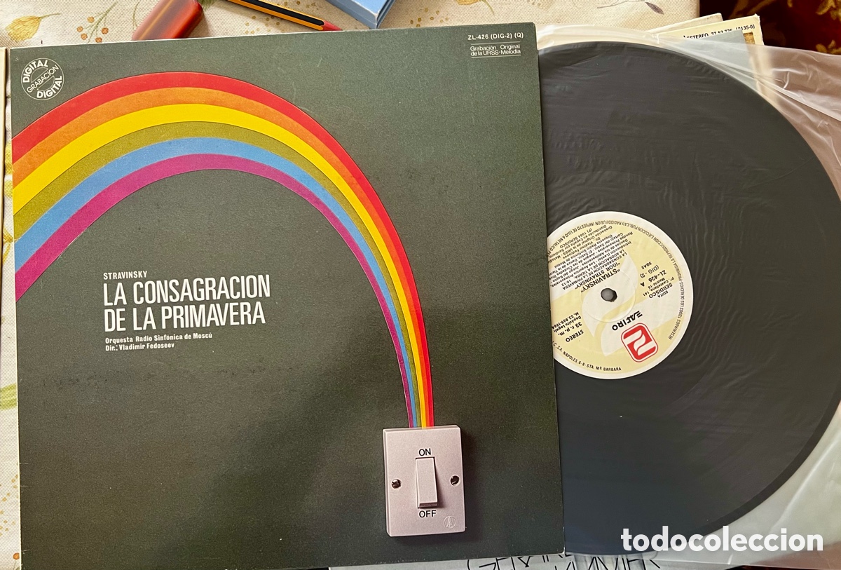 Discos de vinilo: Stravinsky, consagraci&oacute;n de la primavera, Fedoseev - Foto 3