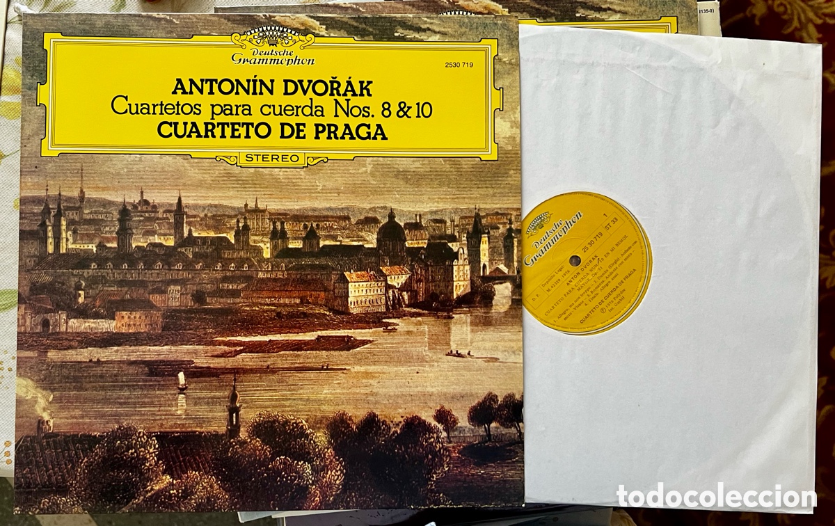 Discos de vinilo: A. Dvorak, cuartetos 8 y 10 , cuarteto de Prega - Foto 3
