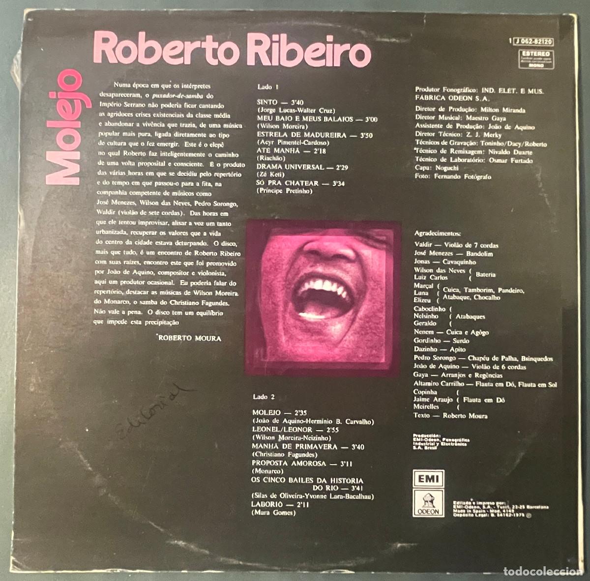 Discos de vinilo: ROBERTO RIBEIRO / MOLEJO (LP EMI ODEON 1975) BRASIL - Foto 2