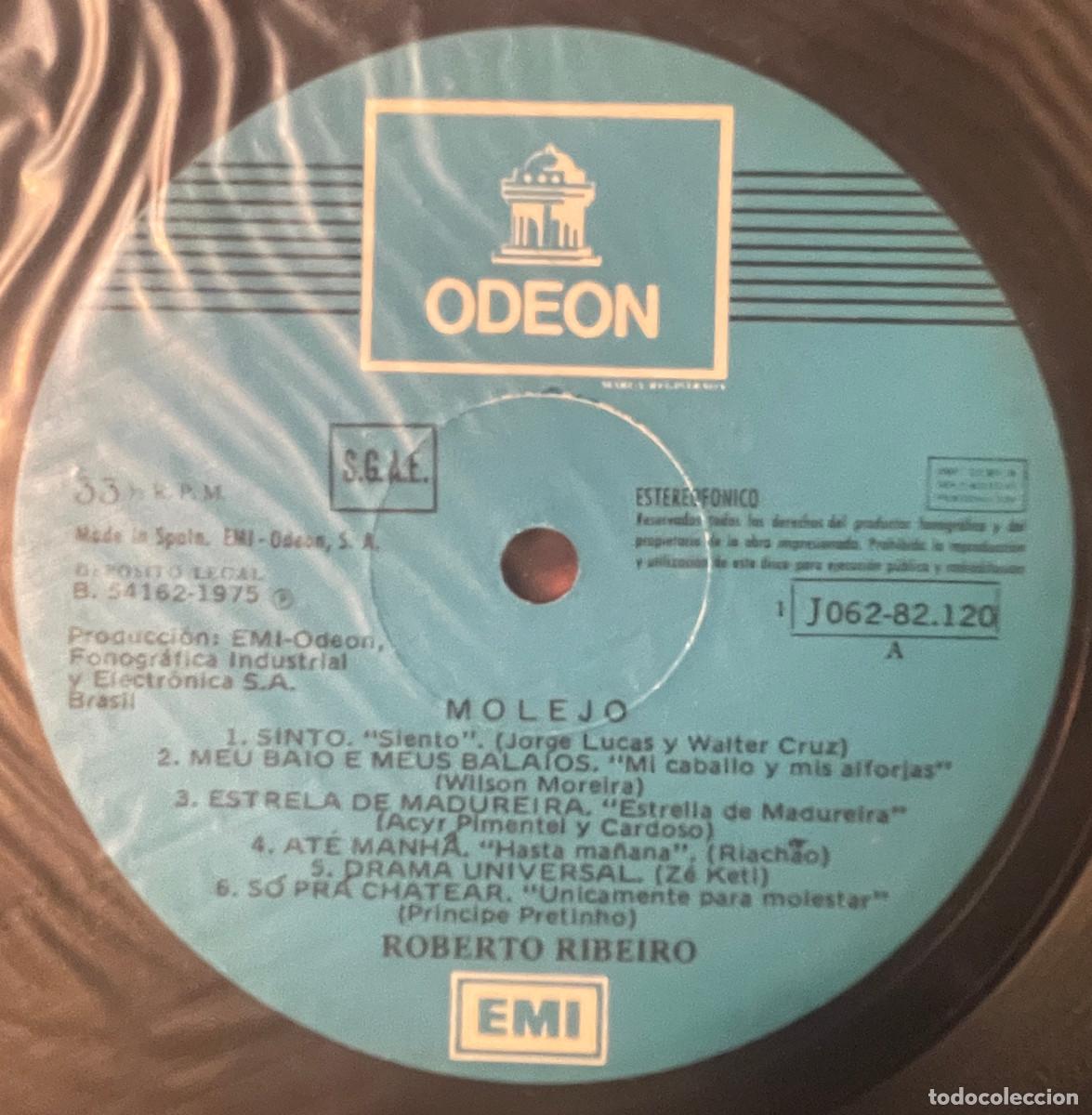 Discos de vinilo: ROBERTO RIBEIRO / MOLEJO (LP EMI ODEON 1975) BRASIL - Foto 3