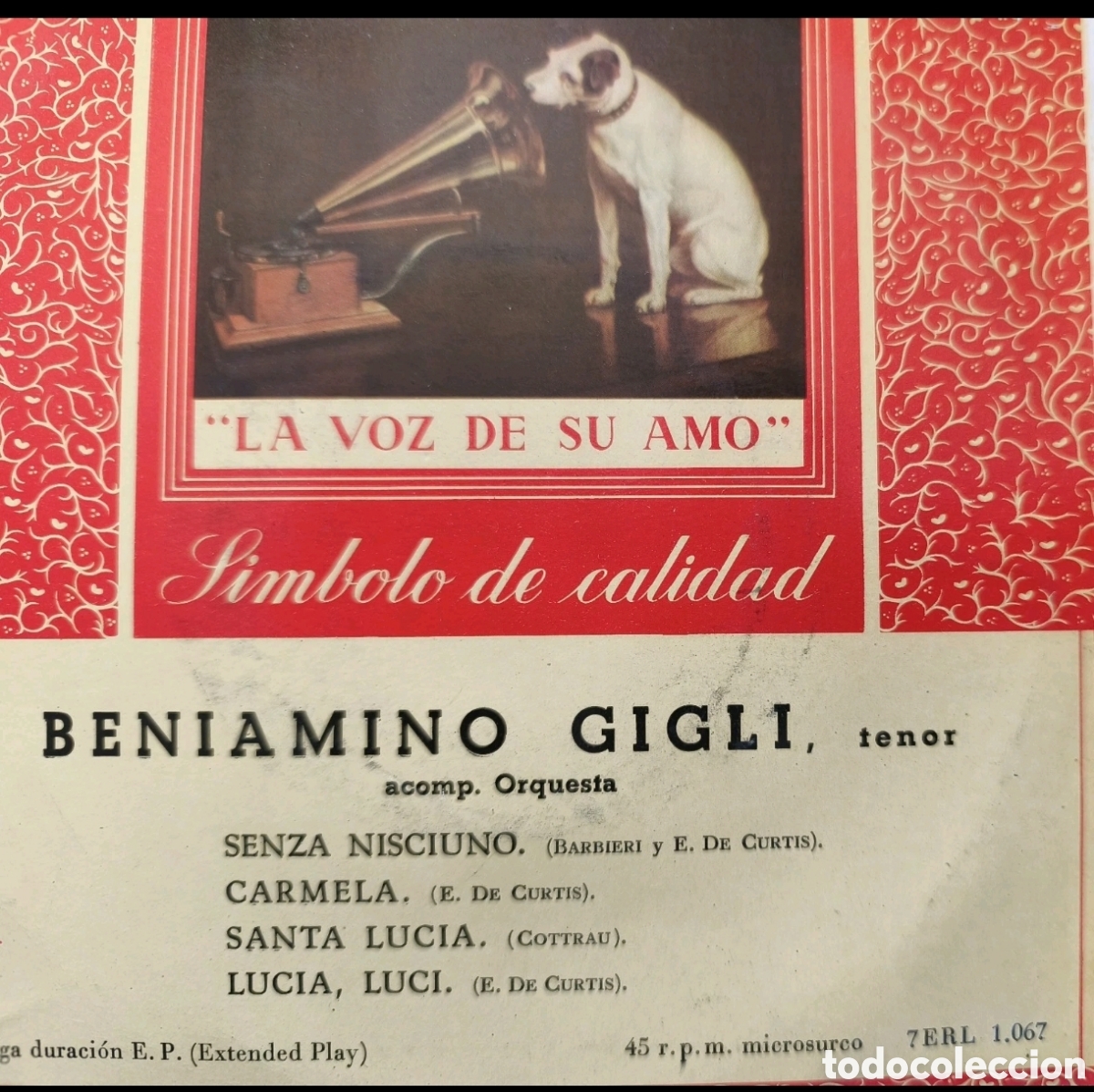 Discos de vinilo: La voz de su amo: Beniamino Gigli - Foto 1