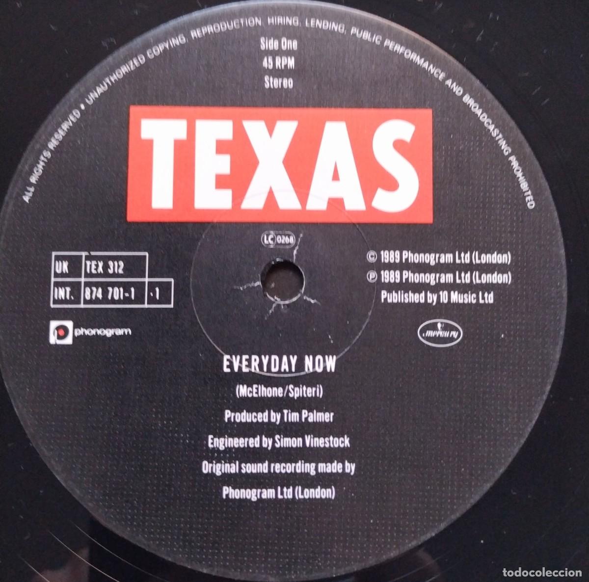 Discos de vinilo: Texas Everyday Now Maxisingle 12&rdquo; UK 1989 - Foto 3
