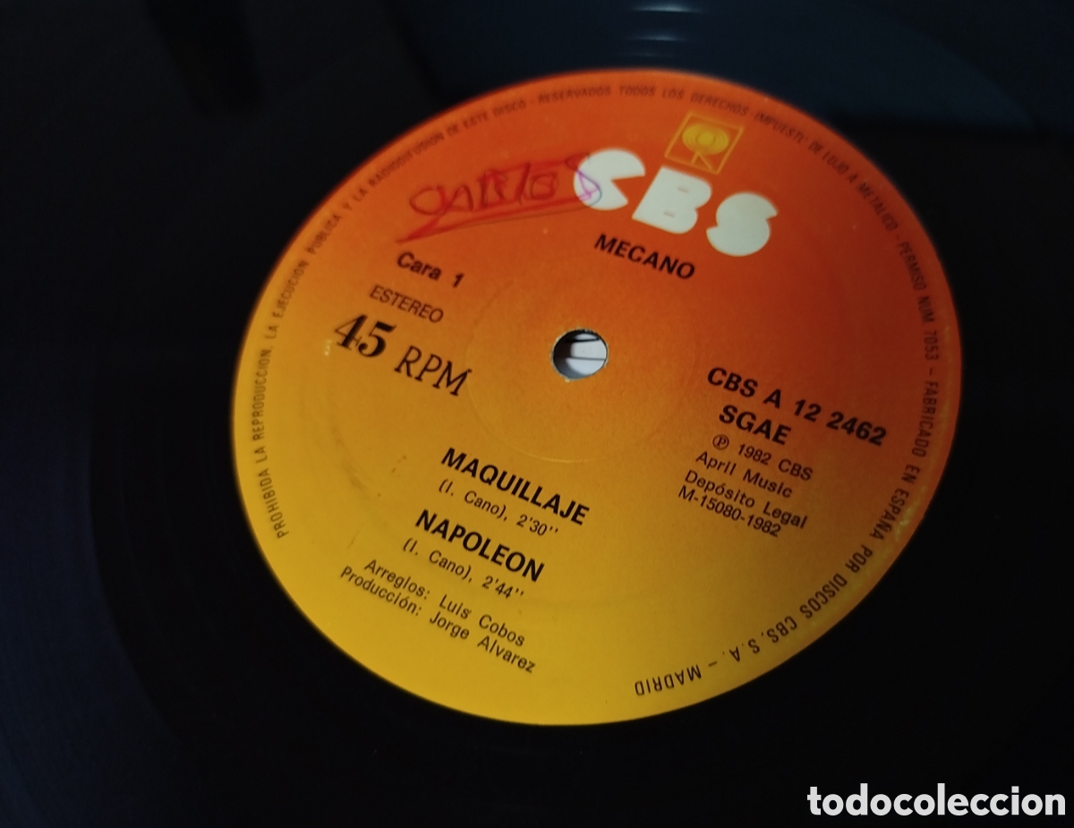 Discos de vinilo: Mecano - Maquillaje/ Super rat&oacute;n. SOLO DISCO - Foto 3