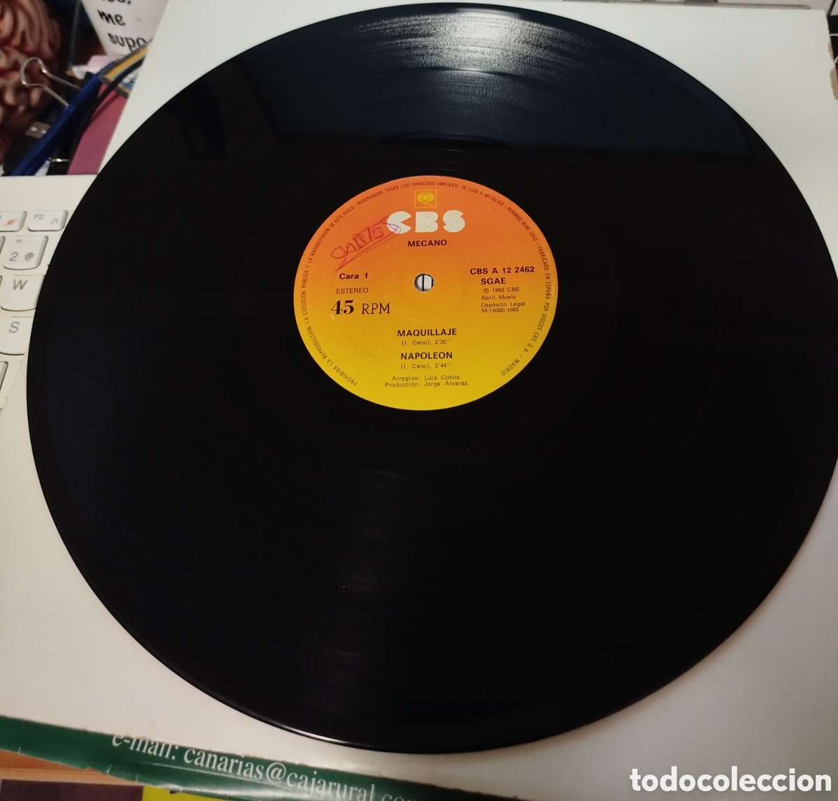 Discos de vinilo: Mecano - Maquillaje/ Super rat&oacute;n. SOLO DISCO - Foto 1