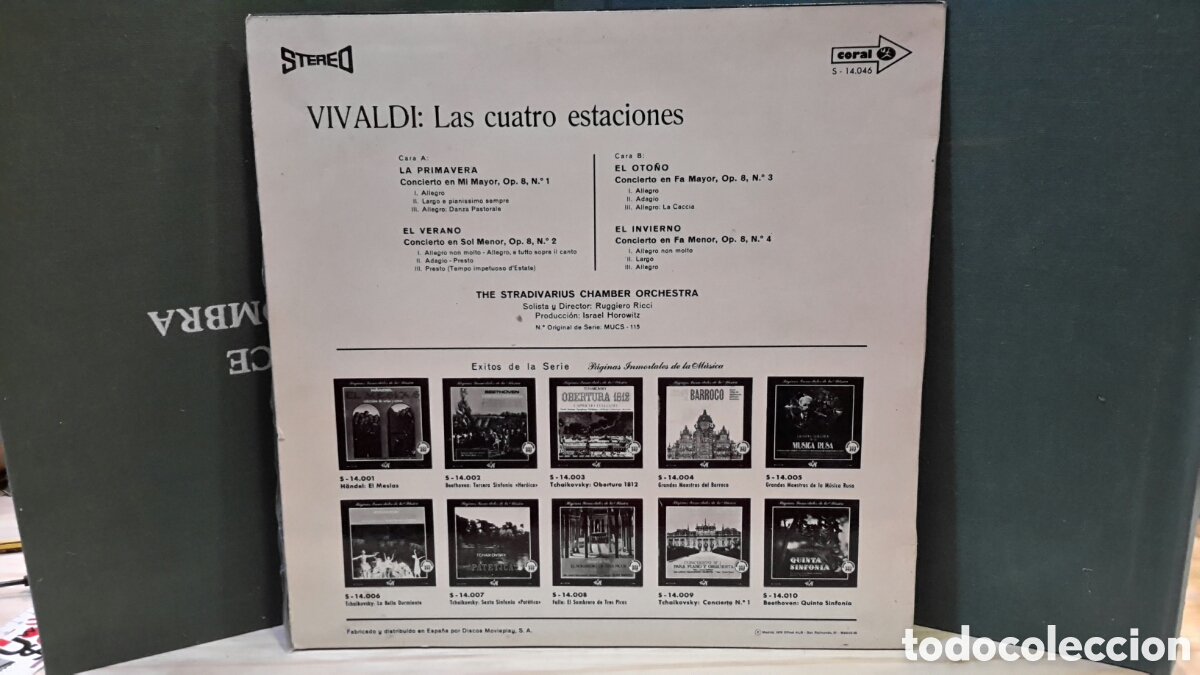 Discos de vinilo: VIVALDI: las cuaro estaciones - Foto 1