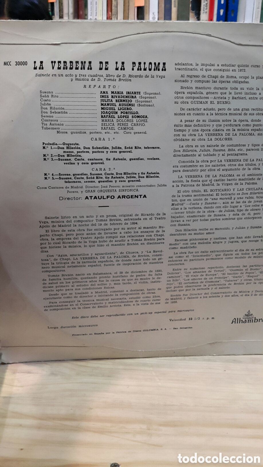 Discos de vinilo: Alhambra. La Verbena de la Paloma - Foto 2