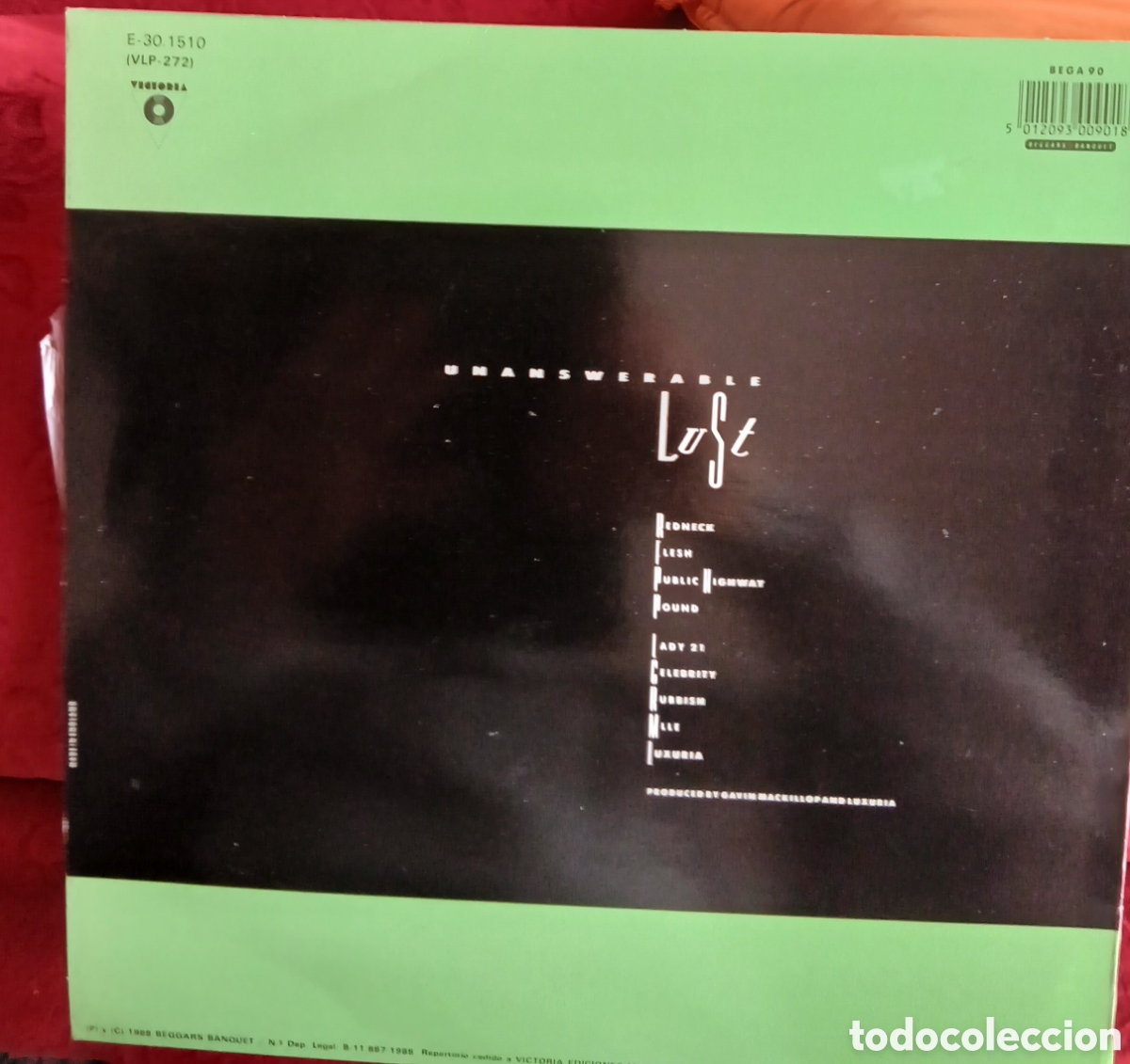 Discos de vinilo: Luxuria, Unanswerable Lust // Espa&ntilde;a 1988 (COMO NUEVO) - Foto 2