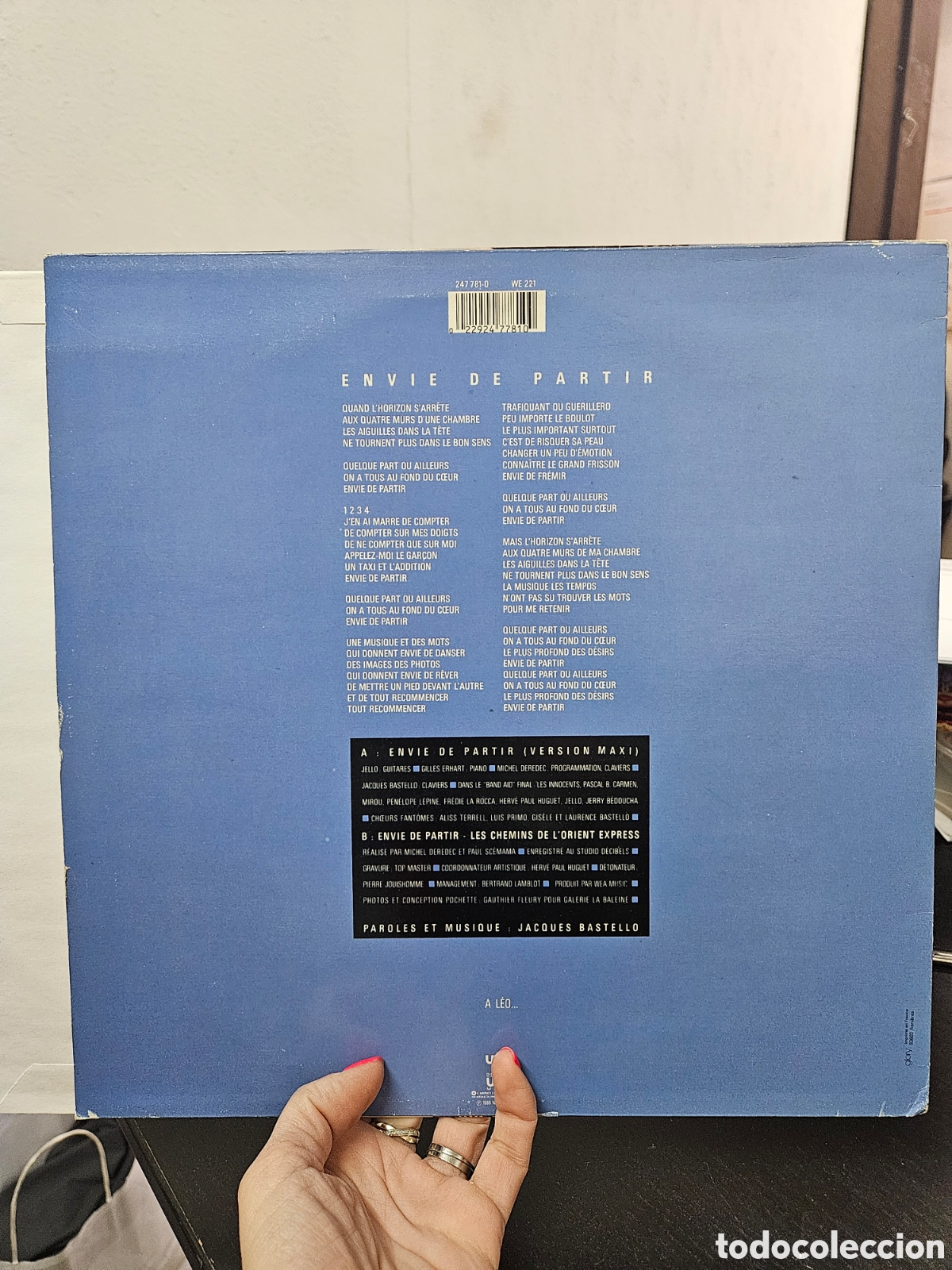 Discos de vinilo: Vinilo Maxi 45T &ndash; Envie de Partir &ndash; Jacques Bastello - Foto 2