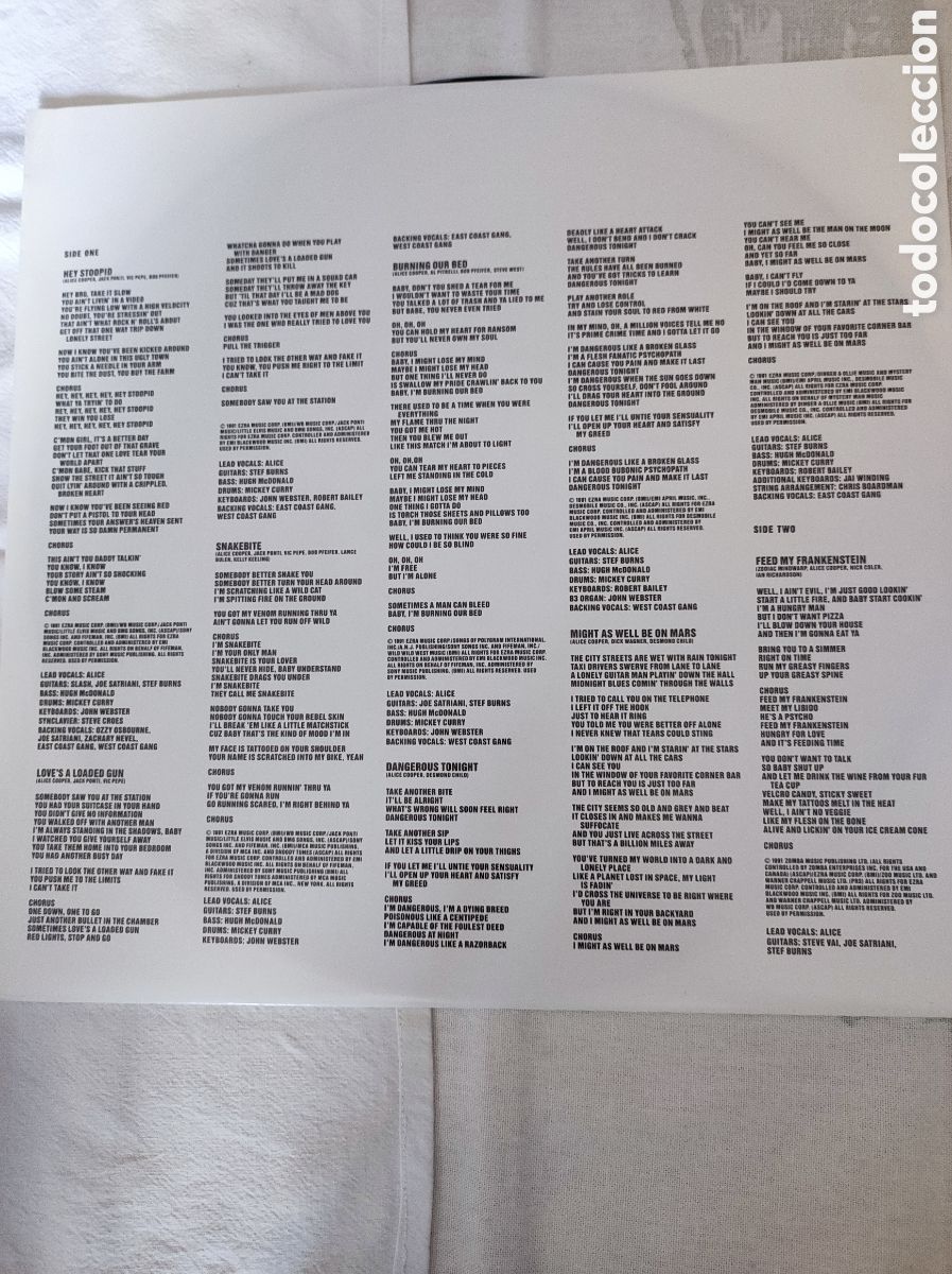 Discos de vinilo: ALICE COOPER - HEY STOOPID - Foto 3