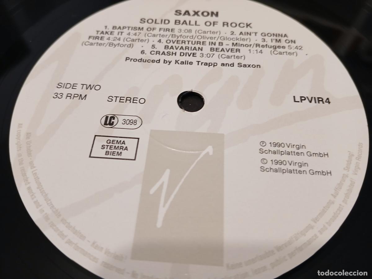 Discos de vinilo: Saxon &ndash; Solid Ball Of Rock- (1990) LP disco vinilo - Foto 3