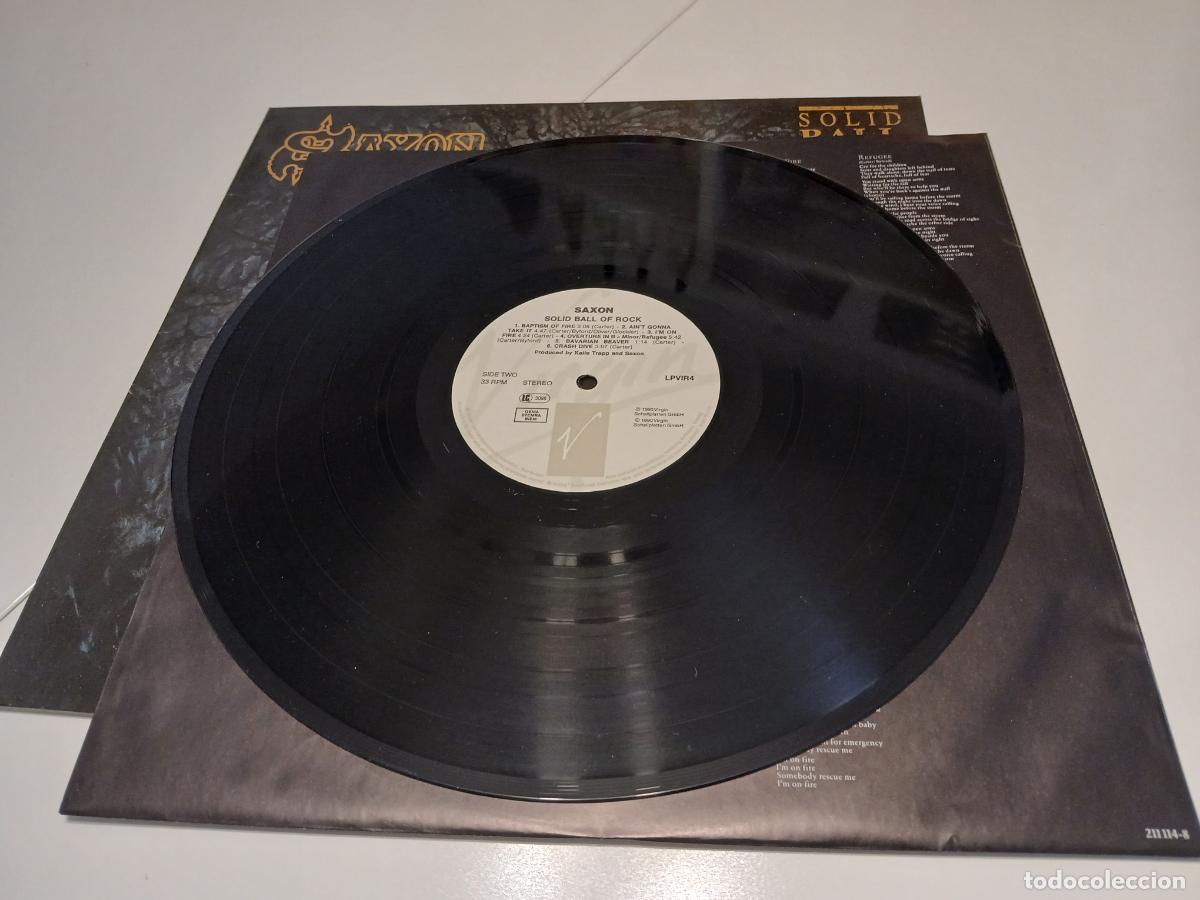 Discos de vinilo: Saxon &ndash; Solid Ball Of Rock- (1990) LP disco vinilo - Foto 4