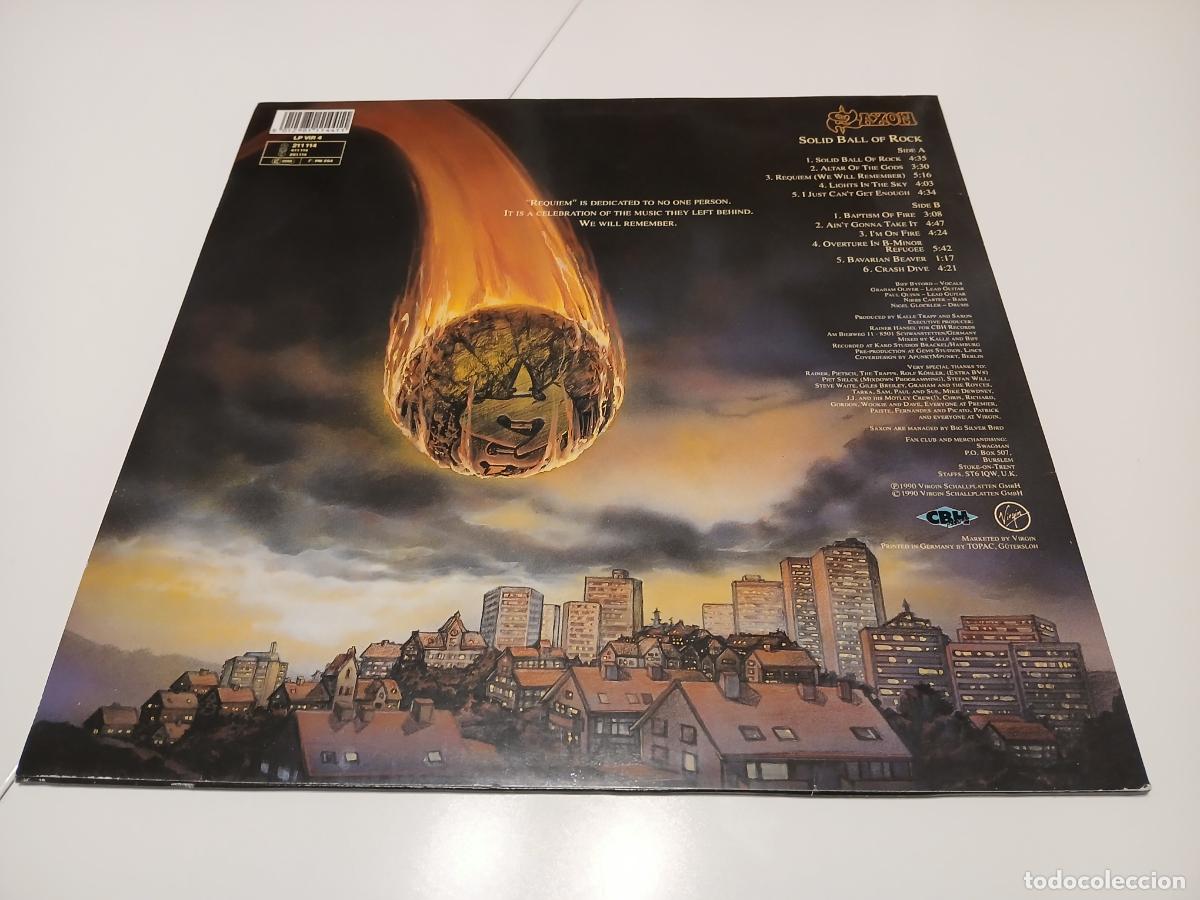 Discos de vinilo: Saxon &ndash; Solid Ball Of Rock- (1990) LP disco vinilo - Foto 8