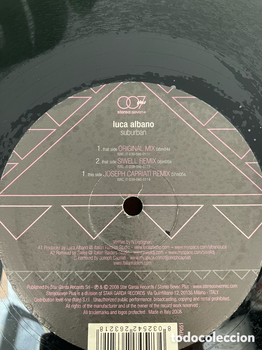 Discos de vinilo: Luca Albano - Suburban - Foto 4