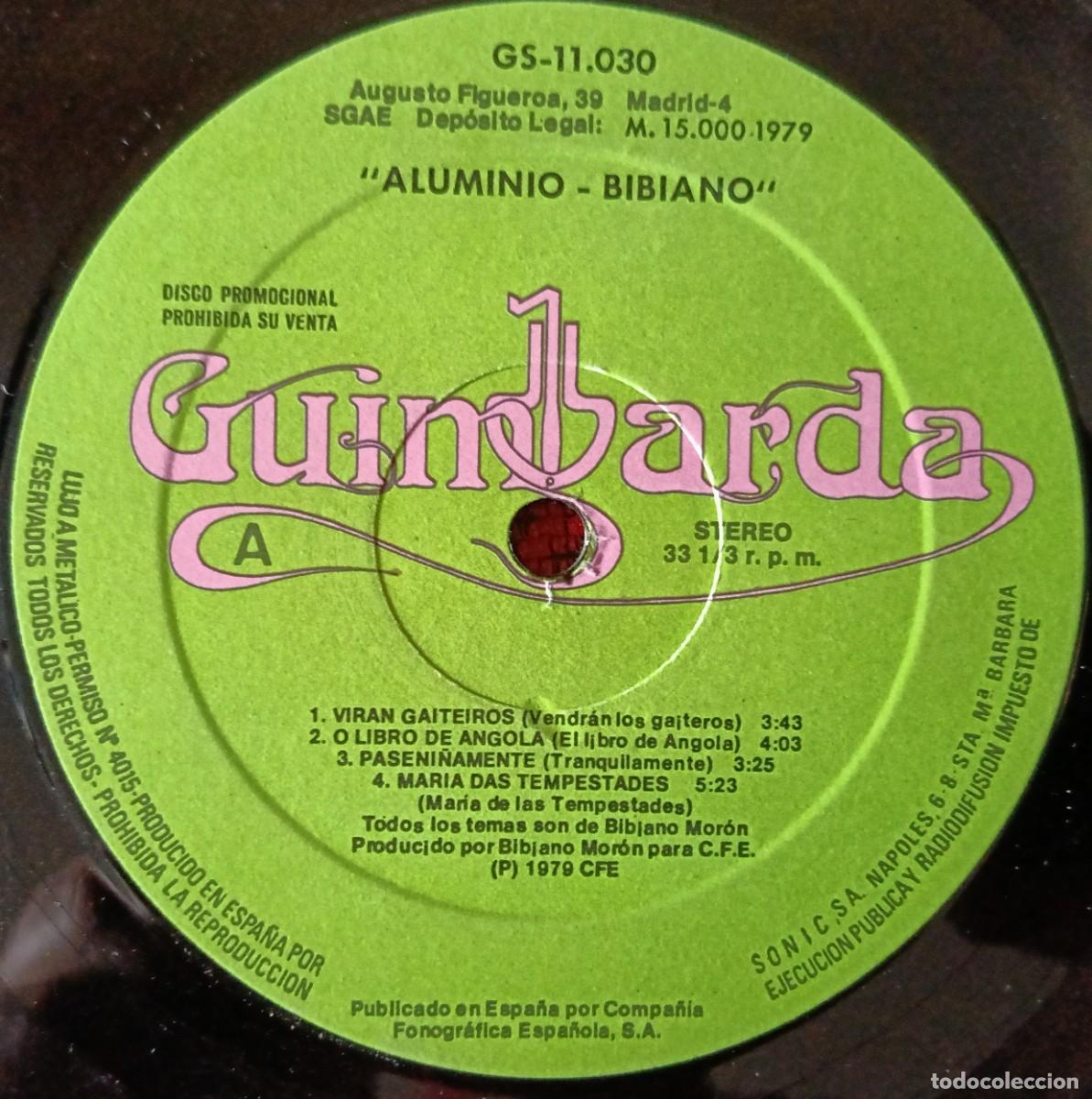 Discos de vinilo: BIBIANO ** Aluminio ** VINILO LP 1979 - Foto 3